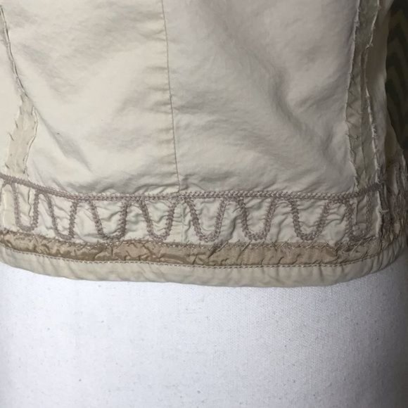 Vintage Anthropologie 4 embellished jacket khaki - Picture 8 of 11